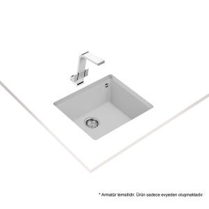 Teka SQUARE 50.40 TG ARTIC WHITE Granit Evye, Tezgahaltı - 2