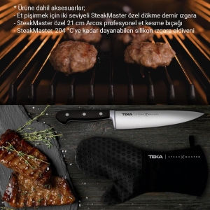 Teka SteakMaster Multifonksiyonel Pirolitik Ankastre Turbo Fırın, Siyah, 70 LT, 20 Program - 5