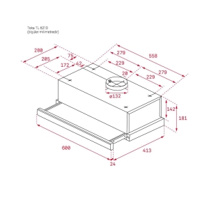 Teka TL 6210 IX Sürgülü Aspiratör, Inox, 60 cm - 2